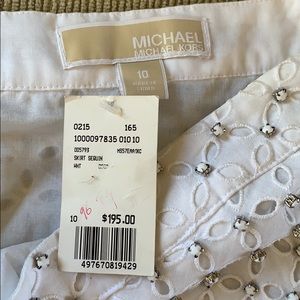 NWT Michael Kors  white mini skirt